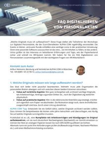 FAQ Digitalisieren von Personalakten, 1. Seite