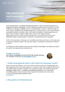 ALPHA-COM FAQ Digitalter Posteingang
